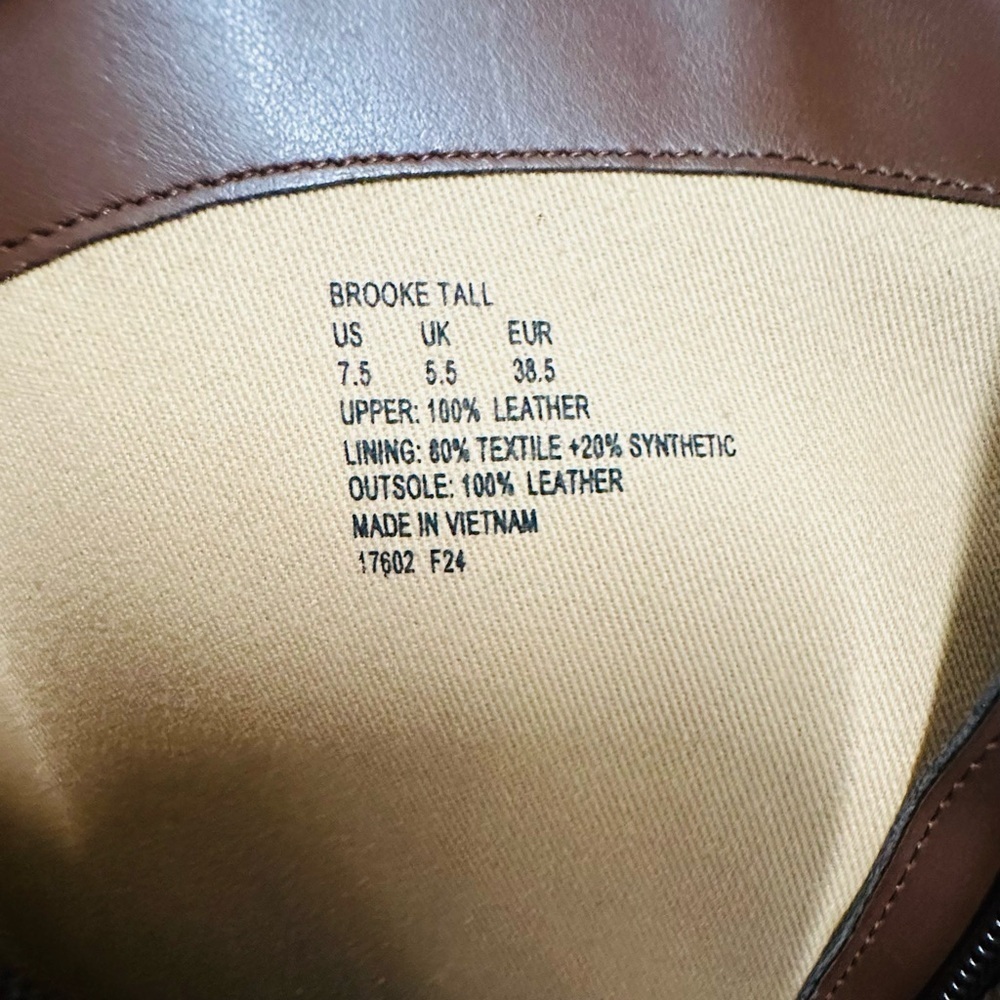 RALPH Lauren Distressed Brown Tall Leather Riding Boots - Picture 10 of 14